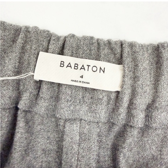 Babaton X Aritzia Cohen Pants Trousers Heather Medium Grey Wool Cashmere Stretch - Picture 6 of 9